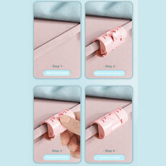 20Pcs Bed Sheet Grippers Duvet Cover Clips with Raised Edges Adjustable Easy To Use Hidden Bedding Sheet Holders