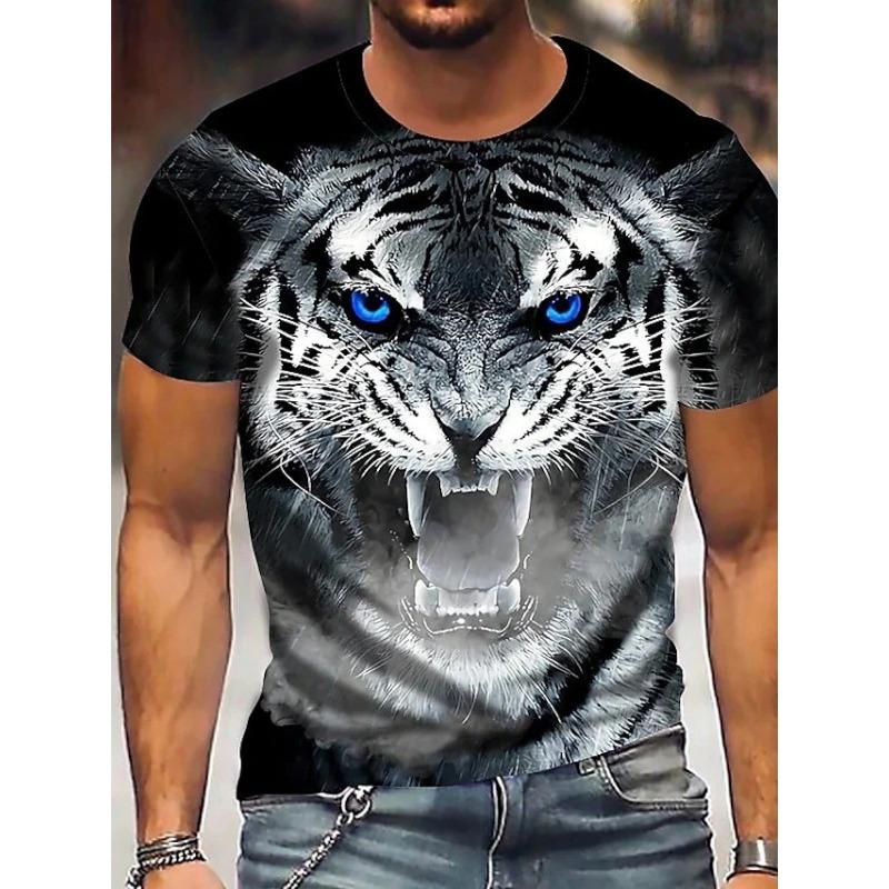 Dragon Totem 3D Digital Printed Men's Fashionable Casual Versatile Loose T-shirt