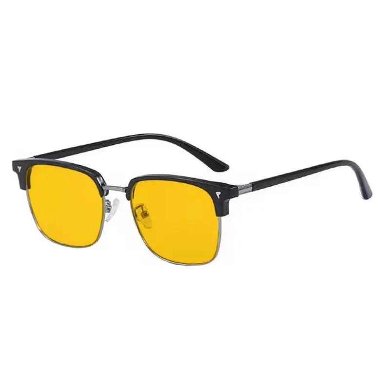 Yellow Lens Night Vision Myopia Glasses High-end Photochromic Near Sight Glasses for Driving Eye Protection Eyewear Diopter +3.5