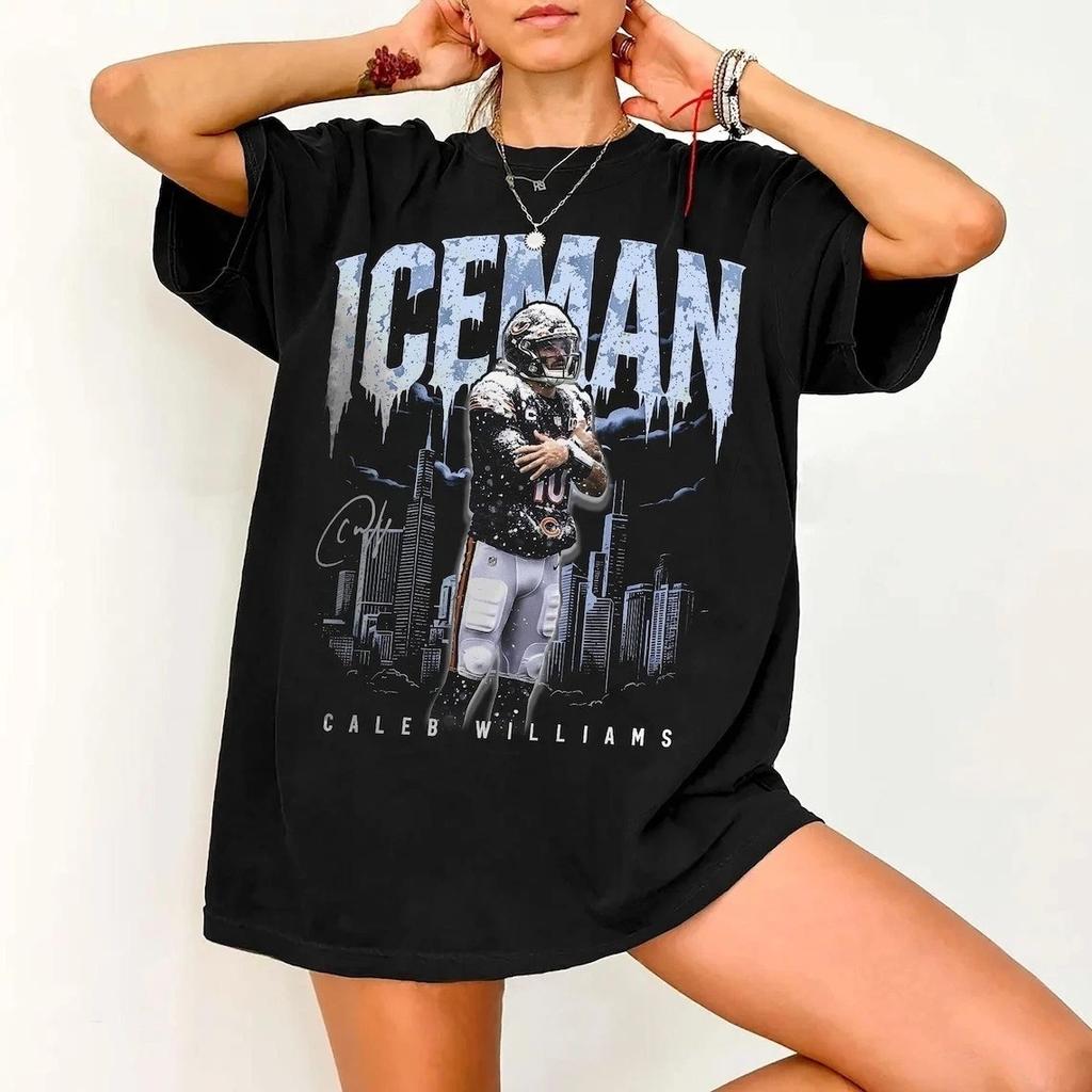 Caleb Williams Iceman T-Shirt, Game Day Football Graphic Tee Size S-5XL