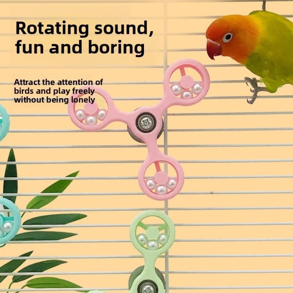 ABS Spinner Wheel Rotating Parakeet Toy New Bird Interactive Toys  Mental Enrichment Play