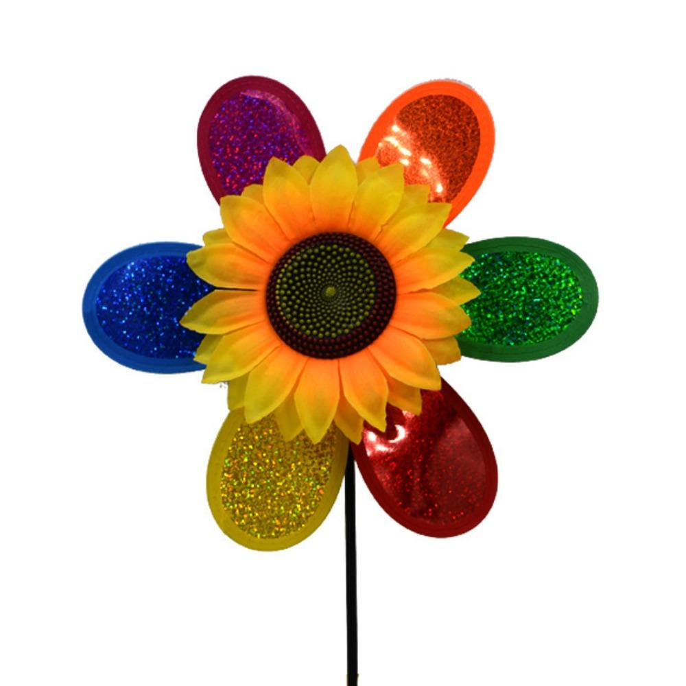 PVC Sunflower Windmill Multistyles Stake Standing Lawn Flower Pinwheel  Outdoor Party Picnic Decor
