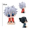Anime JJK Figure Summer Gojo Satoru Action Figures PVC Mini Edition Models Geto Suguru Figurine JJK Beach Casual Wear Gifts 10cm