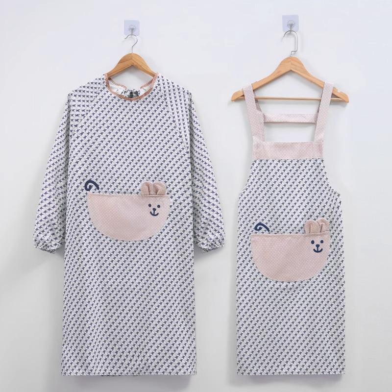 2024 Korean Style Waterproof Oil-Proof Fashionable Women's Apron for Stir-Frying