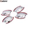 Side Door Handle Bowl Cup Cover Trim For Nissan Tiida Versa 2005-2007 2008 2009 2010 2011 Chrome Car Molding Garnish Accessories