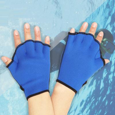 1 Paar Schwimmhandschuhe mit Schwimmhäuten Wasserbeständigkeitstraining Herren Damen Anfänger Aquatisches Fitness