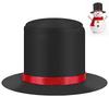 Christmas Snowman Hat DIY Black Fabric Dress-Up Prop Perfect for DIY Snowman Making Kit Holiday Xmas Outdoor Decoration