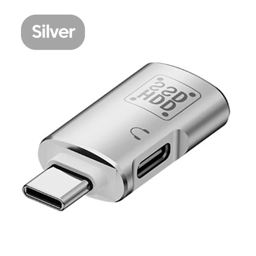 2 In 1 USBC To Type C To USB OTG Adapter for IPhone 15 Pro Max Samsung Headphones TypeC Male To USB Fast Charging Jack Converter