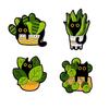 Enamel Brooch Cartoon Green Plant Cat Shape Lapel Pin Jackets Hats Sweatshirts School Bags Badge Outfit Accessory