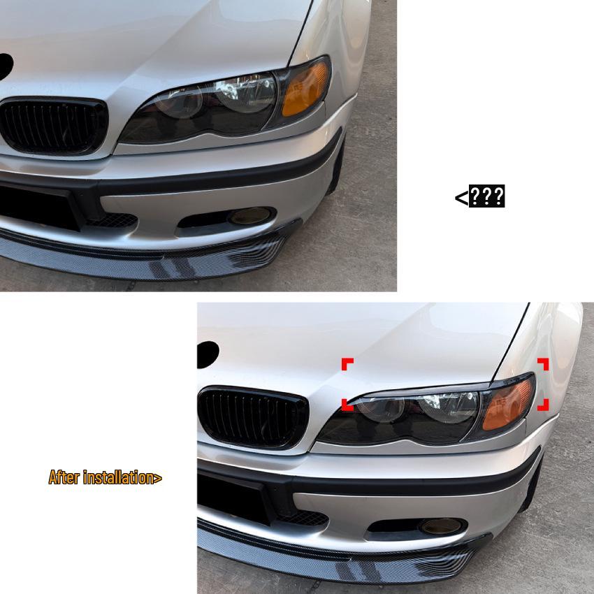 BMW E46 3 Series 1998-2004 Headlight Eyebrows Stickers - Exterior Trim Accessories