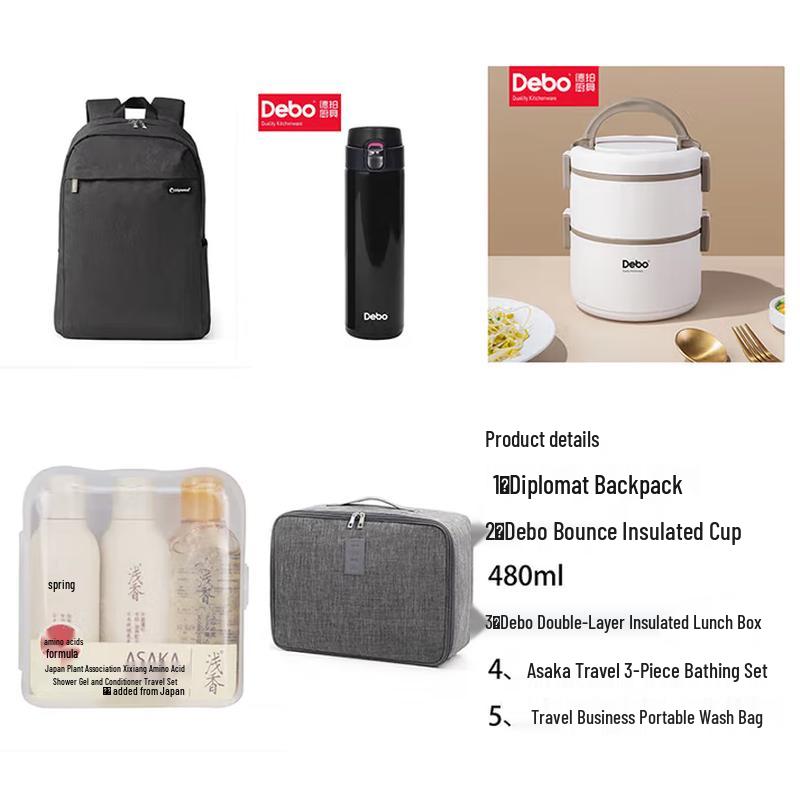 

Diplomat 5-Piece Business & Commuter Backpack Set One Size