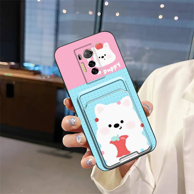 Fashion Design Anti-knock Phone Case For Tecno Phantom X/AC8 Graffiti Back Cover Silicone Durable Cartoon Card bag Cover