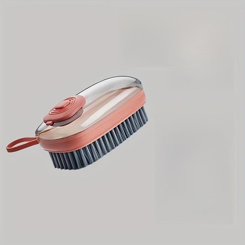 

1 шт. Многофункциональная щетка для чистки жидкостью, Инструмент для чистки Щетка для чистки с мягкой щетиной, Щетка для одежды, шляп, обуви, Автоматическая подача жидкости для чистки оранжевый