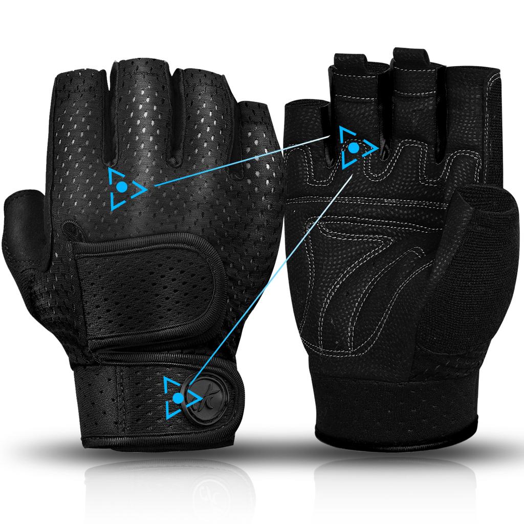Gym Gloves Non-slip 3MM Pads Pull Up Power Training Weight Lifting Gloves Kettlebell Workout Exercise Fitness Gloves Men
