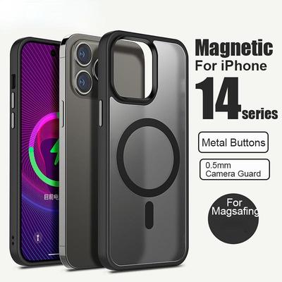 Pouzdro na telefon pro iPhone 14 Pro Max Case Magsafing Cover pro iPhone 13 12 11 Pro Max 14 Bezdrátové nabíjení Magnetické pouzdro Magsafe 14 Pro