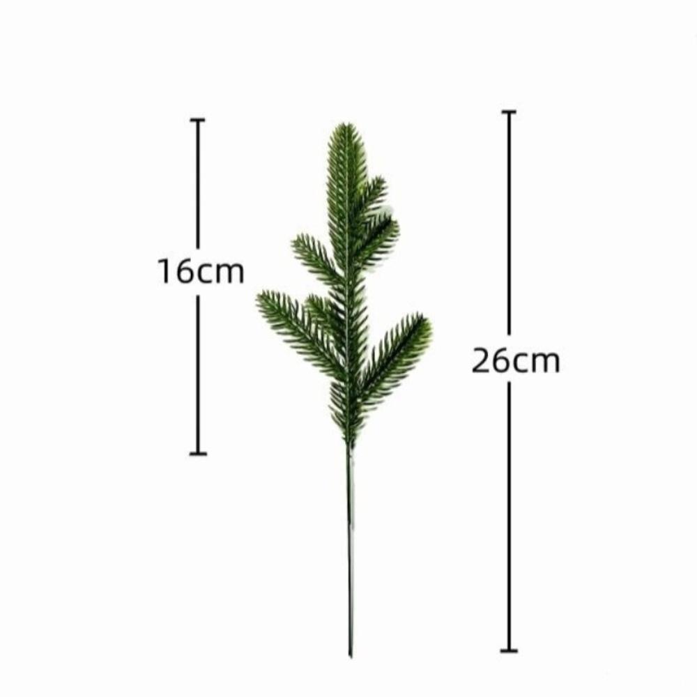 

10PCS Christmas Decoration Artificial Norfolk Pine Branches Green Plastic Simulation Pine Needle Xmas DIY Wreath Home Ornament