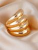 Chunky Ring Polished Dome Design, Minimalist Stackable Statement Jewelry for Women