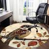 1PC Bird Office Round Area Rug, Mat Suitable For Office, Under Office Chairs Bedroom Living Room Home Decor, Room Deco