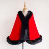 Autumn and winter new solid color imitation Rex rabbit hair temperament woolen cape shawl women's large size knitted cardigan jacket