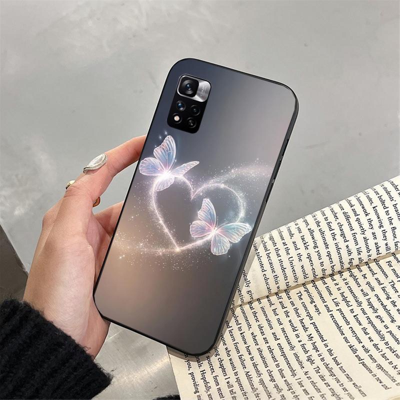 Lila Rosa Schmetterling Auto Casa Hülle Handyhülle Für Xiaomi Redmi note 14 Pro 14 13 12 11 10 Pro 14S 12S 11S Redmi 14C 13C 10
