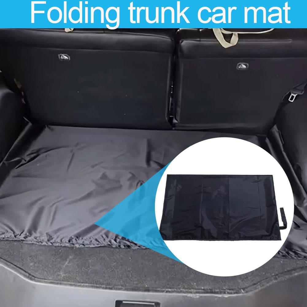Car Universal Waterproof Polyester Fiber Cargo Mat Portable Dustproof Luggage Liner Pet Mat For Car SUV Trunk Protection I7P3