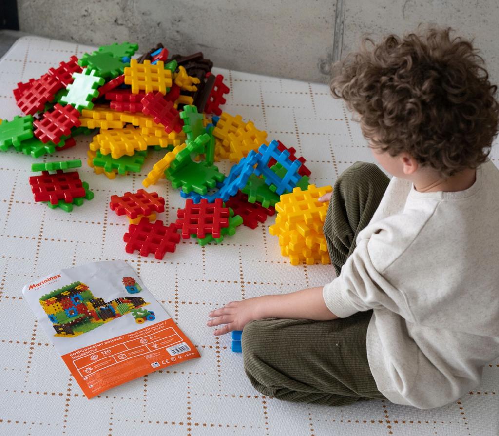 Marioinex blocks Waffles junior Agro Farm Farm House, Large Set 120, 2+