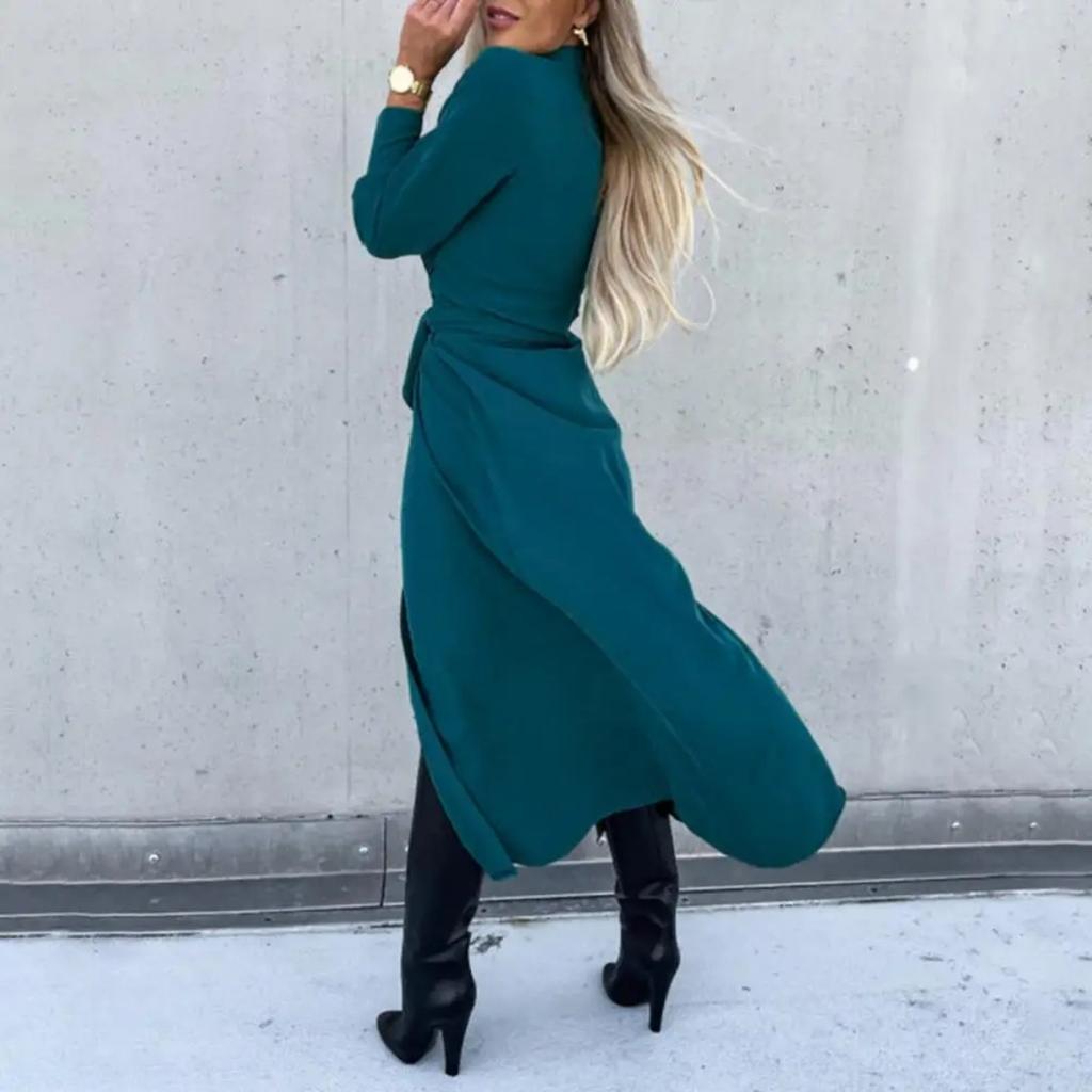 Women's Cotton Button Down Maxi Long Sleeve Lapel Collared Long Dress Lace Up Waist Ladies Robes