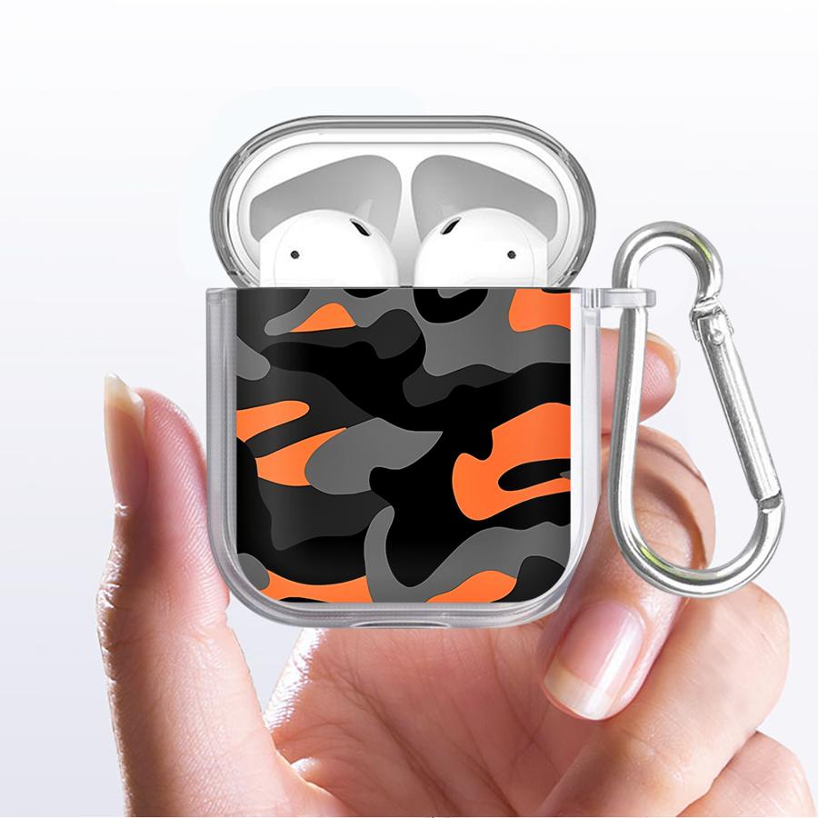 Case For Airpods 4 Pro 1 Pro3 Pro2 3 2 Clear Earphone Cases Cover Camouflage Pattern