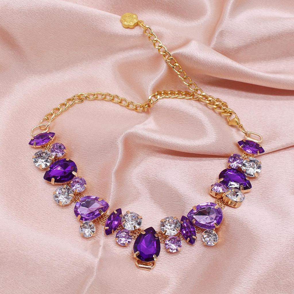 Princess Gem Pearl Necklace: Diamond Pet Collar for Cats and Dogs, Ideal for Weddings, Birthdays, and Photography.