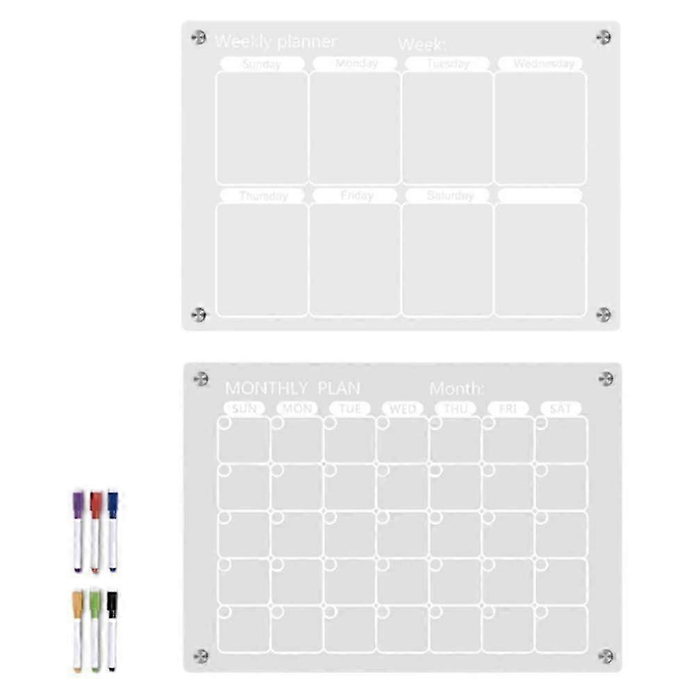 Khlschrank Magnetkalender Wochenplan Notizblock Whiteboard A1c9 Mit Lsbaren Stiftaufklebern 60 X 40 Cm WSLIHV