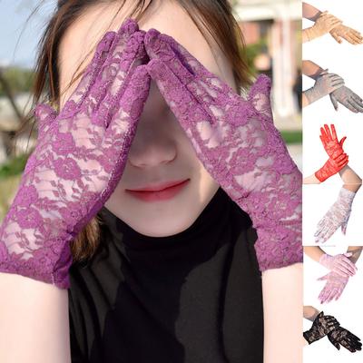 Venkovní prodyšné krajkové rukavice pro jezdectví odolné proti UV záření