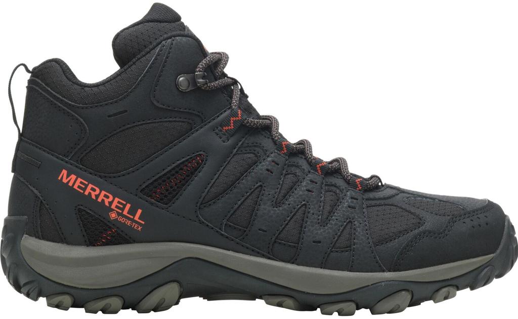 Men's Trekking Shoes Merrell Accentor 3 Gore-Tex Mid Boots Black Tangerine