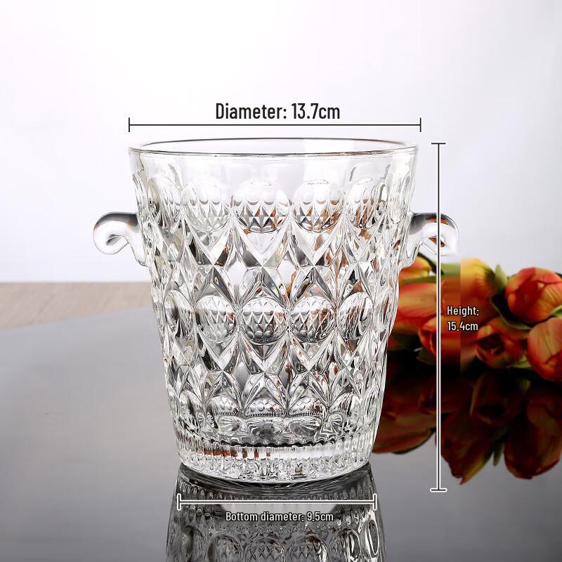 Glas-Eiskübel mit Henkel