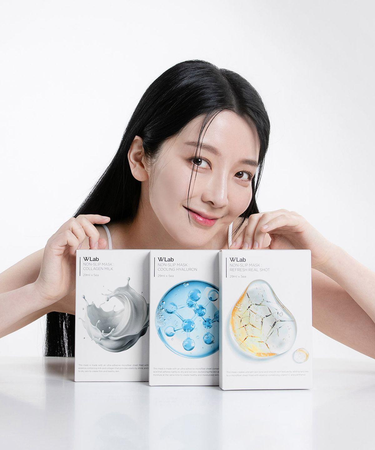 Pick and choose 10 Non-slip Masks (Cooling Hyaluronic Acid / Collagen Milk / Refresh Cereal Shot) Cooling Hyaluronic Acid (5 sheets)