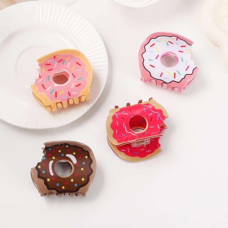 Kleurrijk Dessert Thema Haarklem Sterke Grip Veerclip Voor Dik Fijn Haar Koreaanse Styling Accessoire voor Vrouwen Dagelijkse Kleding