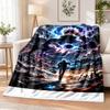 Jujutsu Kaisen Flannel Throw Blanket Soft Warm Cozy For Sofa Bed Indoor Home Bedroom Use