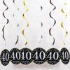 PVC Spiral Ornament Pendants for 18th, 30th, 60th Birthday Party Decorations