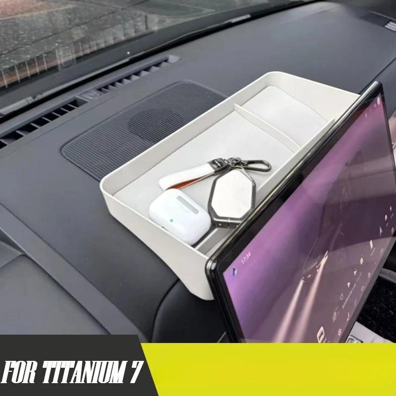 Center Console Screen Rear Storage Box for BYD Leopard 7 Titanium 7 Anti-Slip Dashboard Hidden Interior Storage Accessory