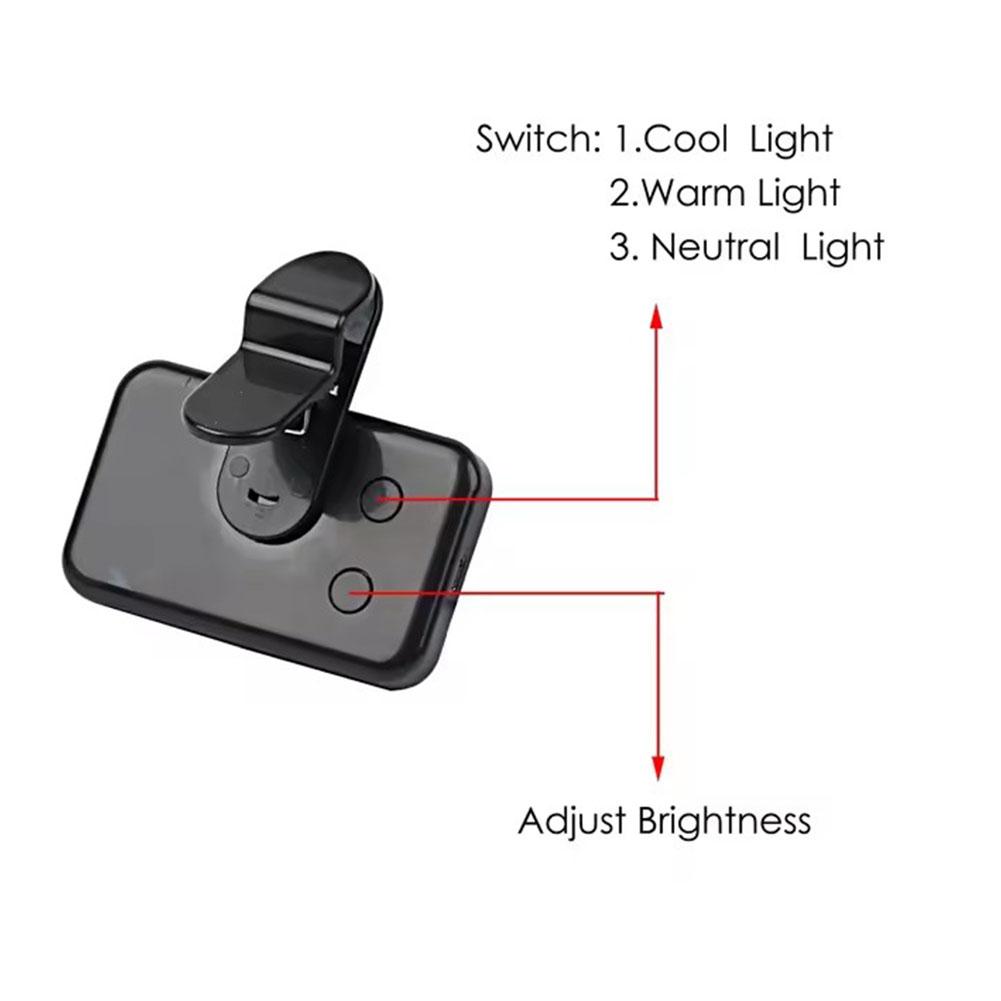Pocket Selfie Light Mini LED Selfie Fill Light 3 Mode Adjustable Brightness Rechargeable Clip For iPhone Laptop Live Video Light