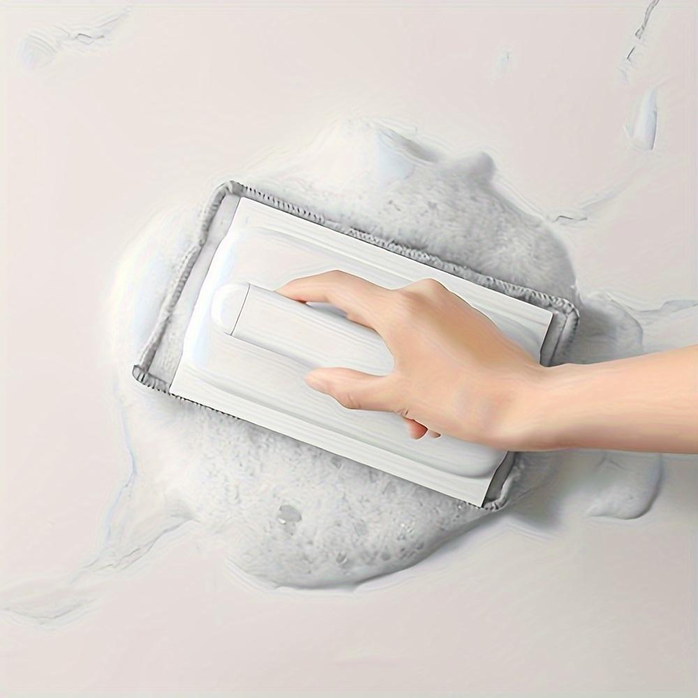 4 Piece Window Groove Cleaning Brush Set with Handle and 3 Microfiber Cloths Easy Glide Squeegee for Home Living Room No Electricity Needed