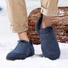 Winter Men Slippers Cotton Plus Fur Shoes Women Snow Outdoor Warm Fur Sneakers Non-slip Warm Furry  Footwear Thick Platform Winter Slides