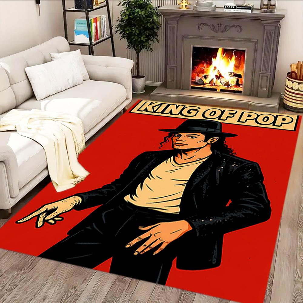 King Of Pop Legend Rug for Living Rooms, Bedrooms, Home Décor, and As Gifts.
