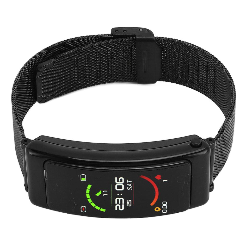 Relógio inteligente de 1,14 polegadas com rastreador de saúde e condicionamento físico, fone de ouvido Bluetooth, vários modos esportivos, pedômetro de aço