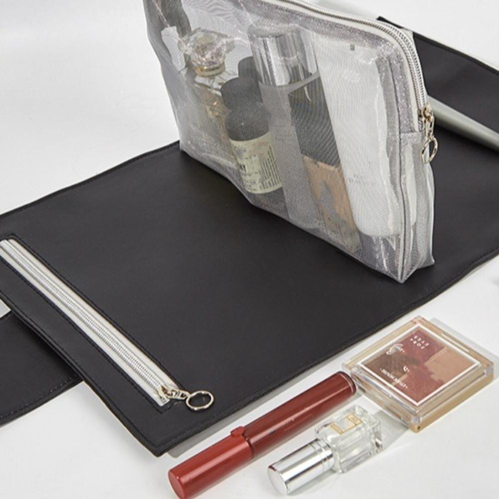 

Foldable Makeup Bag Washbag Travel Storage Bag Multiple Layer Cosmetic Pouch Bathroom
