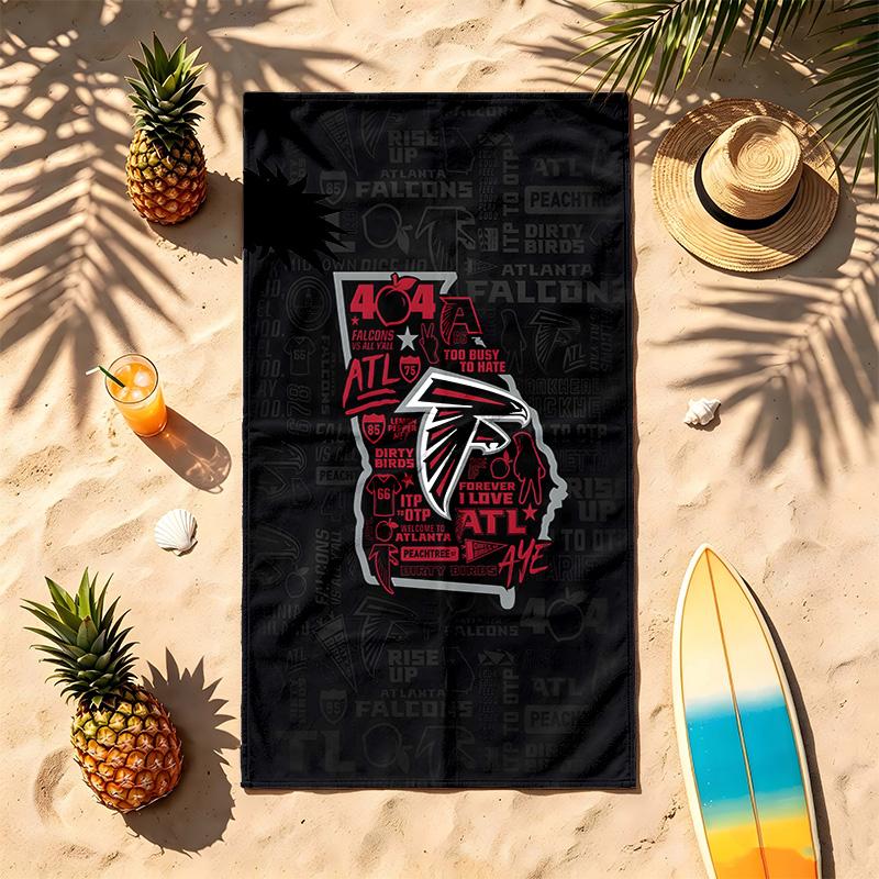 Atlanta Falcons (19) Theme Beach Towel Sand Resistant Soft And Comfortable Suitable For The Pool Camping Yoga And Diving A Travel