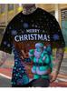 Creative Santa Claus Printed Men's T-Shirt Merry Christmas Casual O-neck Loose Short Sleeve Tops Fashionable Comfortable Breathable T-shirt