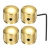Uxcell 4pcs Metal Guitar Knobs Inch Universal Volume Tone Audio Control Dome Bass Accessory Wrench Included Gold 1/4