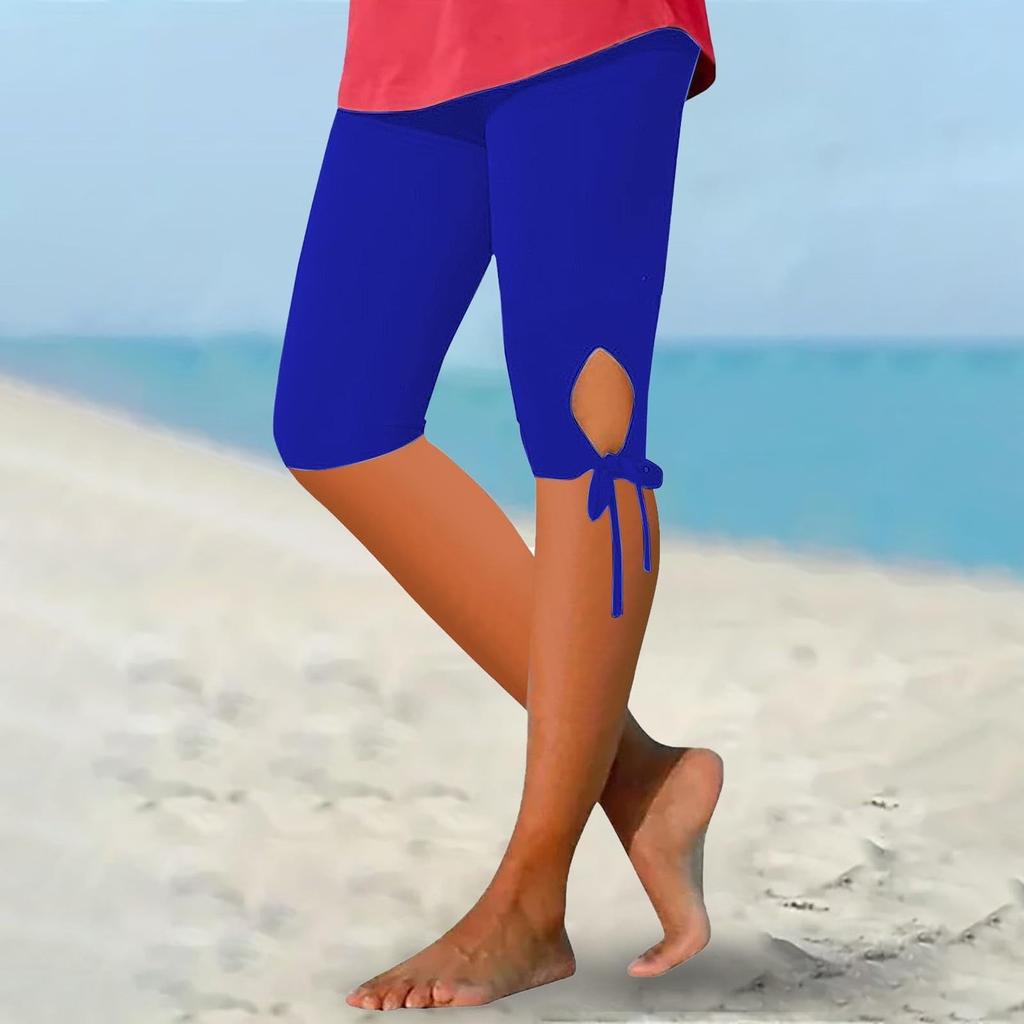 Women's Casual Leggings, Breathable Capris, Color Yoga Pants