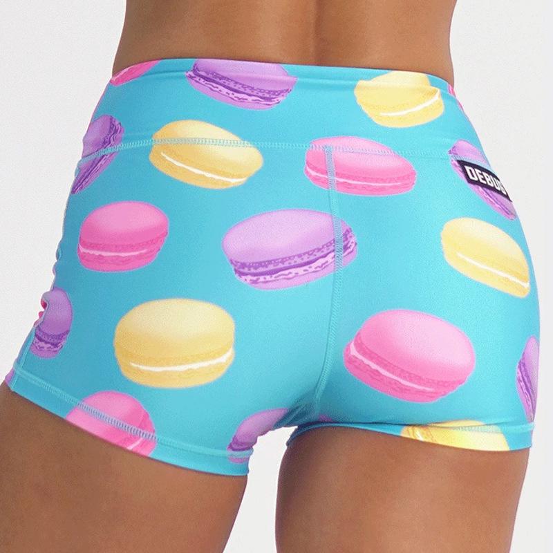 New European & American Fashion High-Waisted Elastic Yoga Shorts