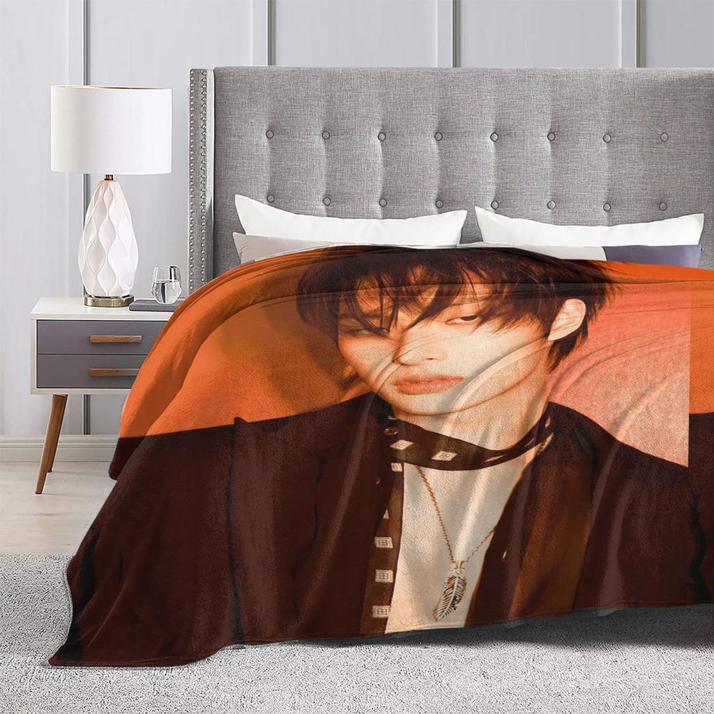 Mingi Ateez - Spin Off From The Witness Halazia Blanket Warm Flannel Throw Blanket Cover for Bed Living room Picnic Home Couch